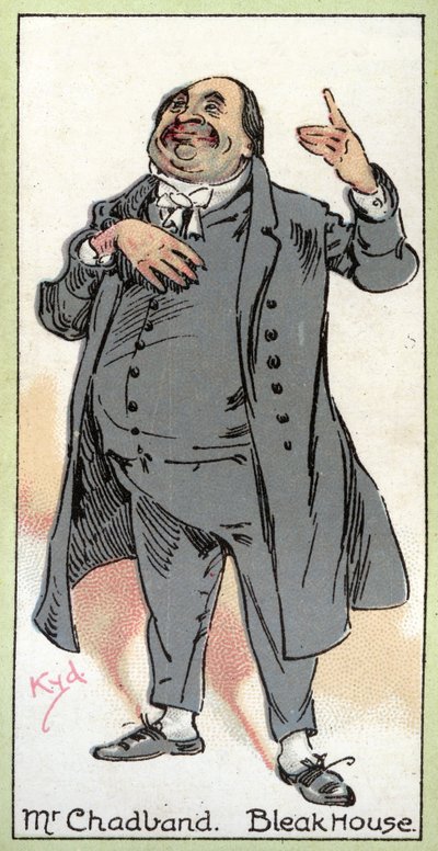 Mr. Chadband, elokuvasta "Bleak House", 1923 tekijältä Joseph Clayton Clarke