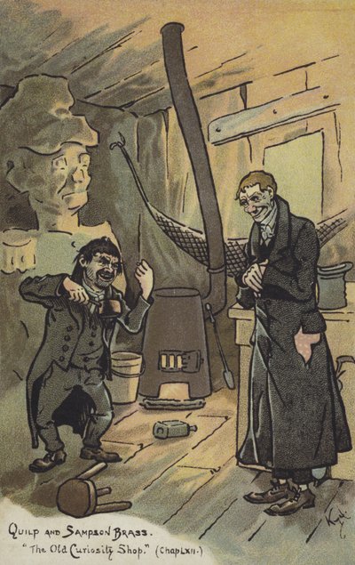 Quilp ja Sampson Brass, The Old Curiosity Shop tekijältä Joseph Clayton Clarke