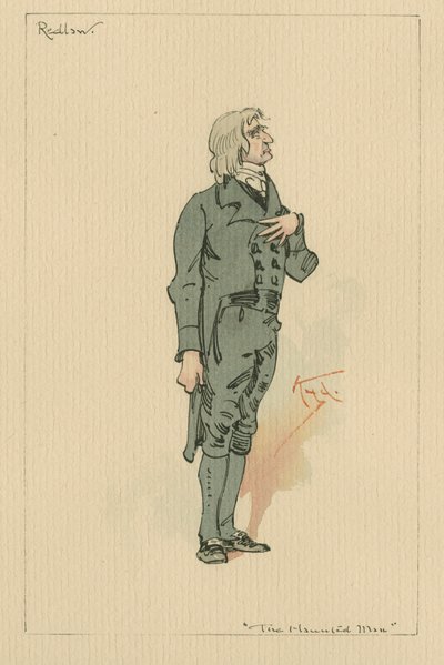 Redlaw - Kummitusmies ja kummituksen kauppa, noin 1920-luku (kynä ja muste wc:llä paperilla) tekijältä Joseph Clayton Clarke