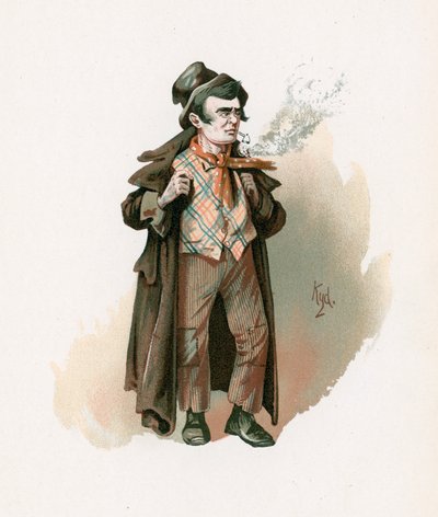 Artful Dodger, kuvitus artikkelista "Character Sketches from Charles Dickens", n. 1890 tekijältä Joseph Clayton Clarke