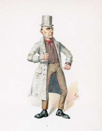 The Game Chicken, kuvitus teoksesta "Character Sketches from Charles Dickens", noin 1890. tekijältä Joseph Clayton Clarke