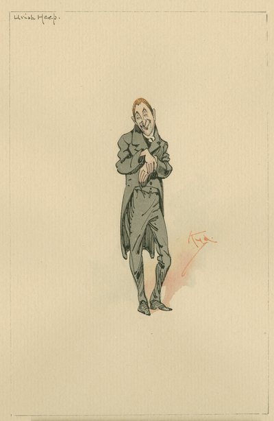 Uriah Heep, noin 1920-luku (kynä ja muste wc:llä paperilla) tekijältä Joseph Clayton Clarke