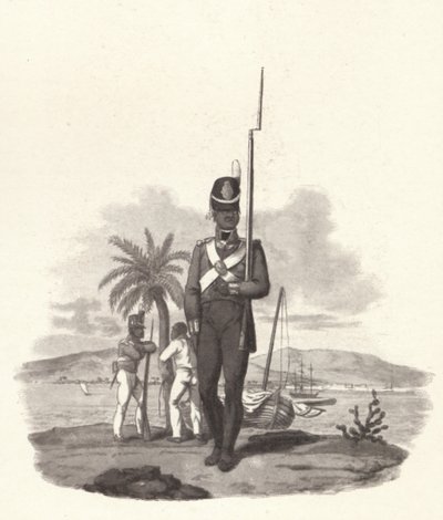 5. Länsi-Intian rykmentin sotamies, n. 1812 1909 tekijältä Joseph Constantine Stadler
