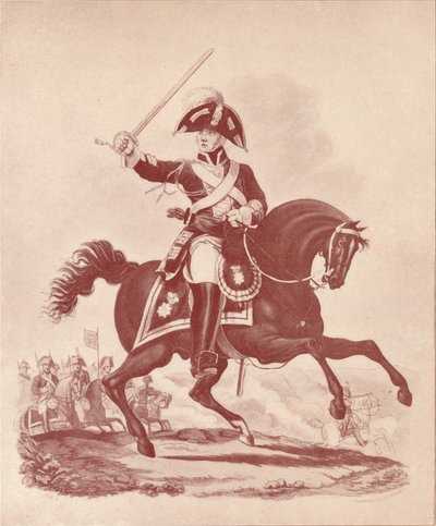 Upseeri, 2. rykmentin henkivartijoiden Waterloo-kausi, 1812-1815 1909 tekijältä Joseph Constantine Stadler