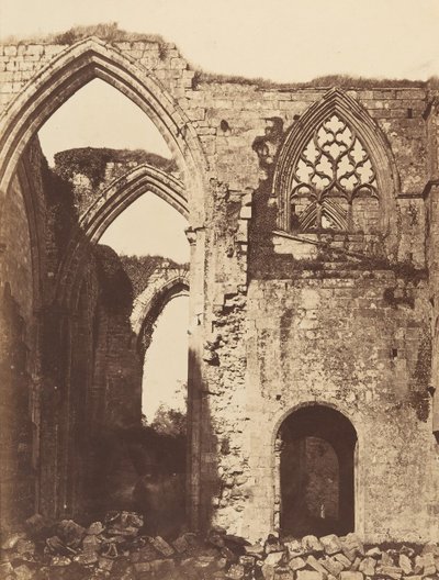 Bolton Priory. Etelästä, 1850-luvulta. tekijältä Joseph Cundall