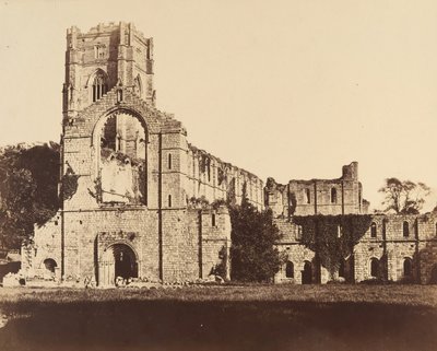 Fountains Abbey. Kenraali länsirintama, 1850-luku. tekijältä Joseph Cundall
