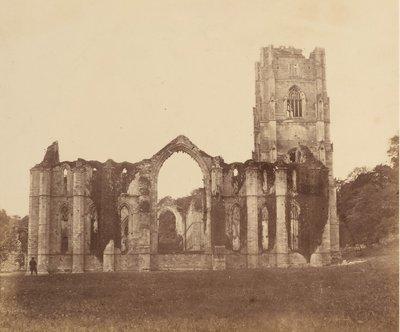 Abadia de les Fonts. La capella dels nou alters, exterior, 1850. finlandès tekijältä Joseph Cundall