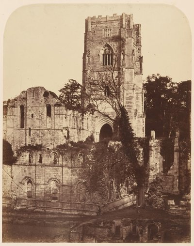 Fountains Abbey. Kirkko ja kapitulitalo, 1850-luku. tekijältä Joseph Cundall