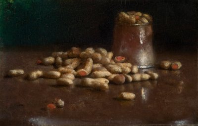 Tyyni elämä maapähkinöiden kanssa 1890 (Öljy kankaalle) tekijältä Joseph Decker