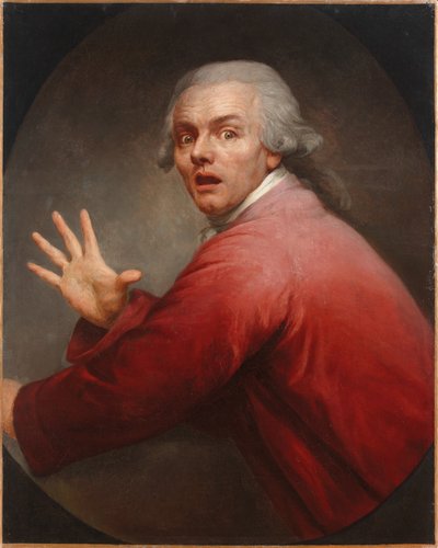 Omakuva yllättyneenä ja kauhuissaan miehenä tekijältä Joseph Ducreux