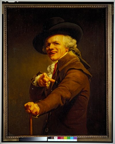 Omakuva pilkkaavalla, päivätty (kangas) tekijältä Joseph Ducreux
