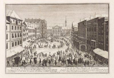 Wienin Neuer Markt New Market, 1719. tekijältä Joseph Emanuel Fischer von Erlach
