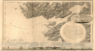 Nova Scotian meren rannikko; esittelee rannikon monimuotoisuutta ja sen lähellä olevan maan kasvoja: ranteita, kallioita, matalikkoja, luotauksia jne. Yhdessä huomioiden ja ohjeiden kanssa navigoinnin ja luotsauksen helpottamiseksi. tekijältä Joseph F. W. Des Barres