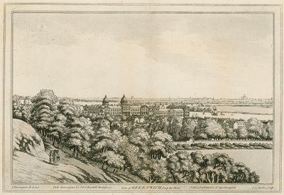 Näkymä Greenwichiin, Lontooseen ja ylös Thames-joelle tekijältä Joseph Farington