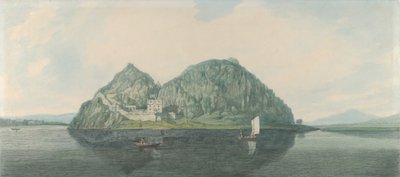 Dumbarton Rock etelästä, 1788. tekijältä Joseph Farington