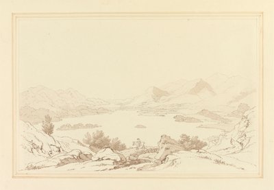 Yleinen näkymä Derwent Water -järvelle tekijältä Joseph Farington