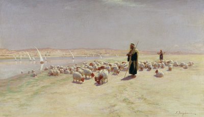 Hän ajoi heidät hiekkatietä pitkin..., 1891 tekijältä Joseph Farquharson