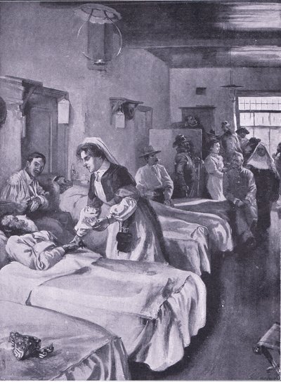 Buurivangit Simonstownin palatsin sairaalassa, kuva Pretorian jälkeen: Sissisota, 1902 tekijältä Joseph Finnemore