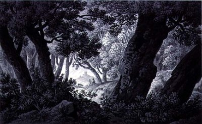 Maisema luonnoksia tekijältä Joseph Francis Burrel