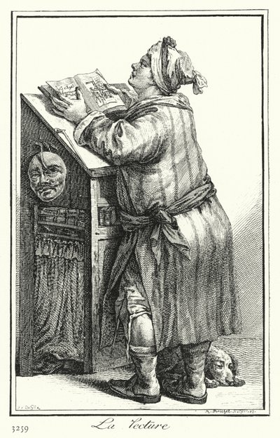 Lukeminen (kaiverrus) tekijältä Joseph Franz von (after) Goez