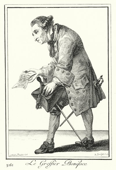 Clerk Boniface (kaiverrus) tekijältä Joseph Franz von (after) Goez