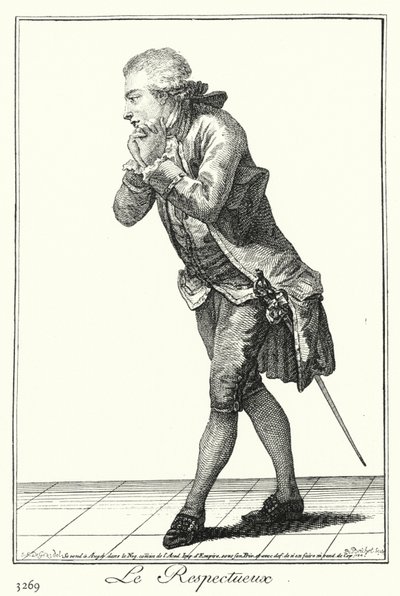 Kunnioittava mies (kaiverrus) tekijältä Joseph Franz von (after) Goez