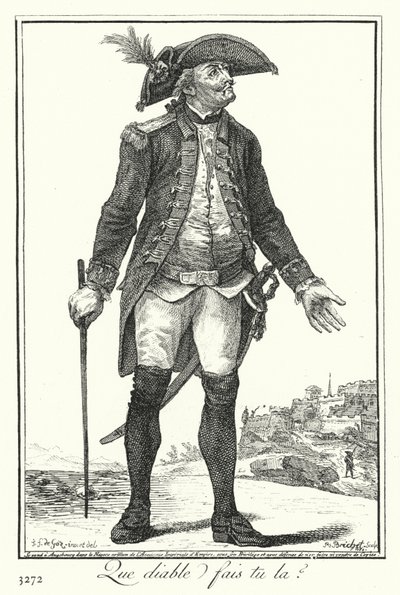 Mitä ihmettä sinä siellä teet? (kaiverrus) tekijältä Joseph Franz von (after) Goez