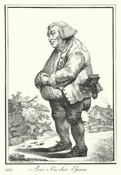 Rakkaan aviomiehensä kanssa (kaiverrus) tekijältä Joseph Franz von (after) Goez