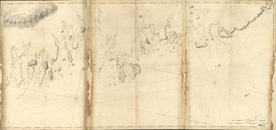 (Mainen rannikko Moose Covesta Gouldsboro Bayhin. LOC 77692978 tekijältä Joseph Frederick Barres