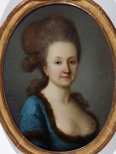 Muotokuva Euphrosine Katharina von Bockista, syntynyt von Stackelberg 1752-1821, 1780 tekijältä Joseph Friedrich August Darbes