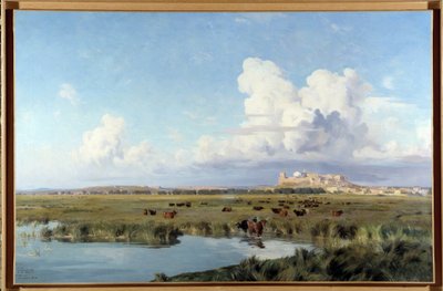 Camarguen maisema (öljy kankaalle) tekijältä Joseph Garibaldi