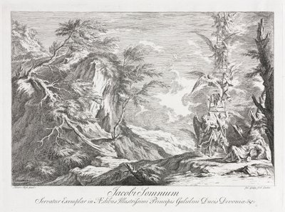 Jacobsin unelma, c. 1720. tekijältä Joseph Goupy