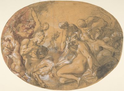Satyyrit ja nymfit, n. 1599. tekijältä Joseph Heintz the Elder