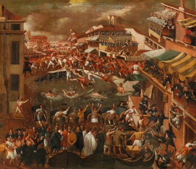 Ponte dei Pugni Venetsiassa. tekijältä Joseph Heintz the Younger