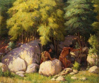 Intian Braves metsästys peura tekijältä Joseph Henry Sharp