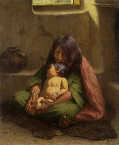 Intialainen äiti ja vauva tekijältä Joseph Henry Sharp