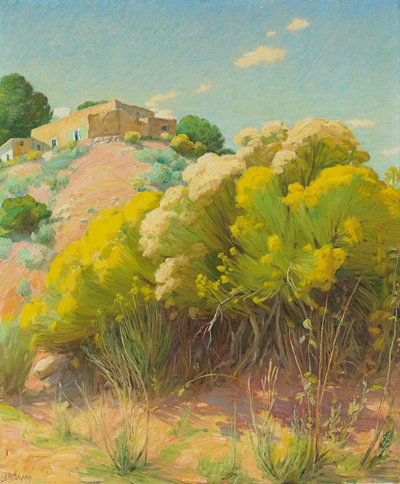 Taos Studio (öljy kankaalle) tekijältä Joseph Henry Sharp