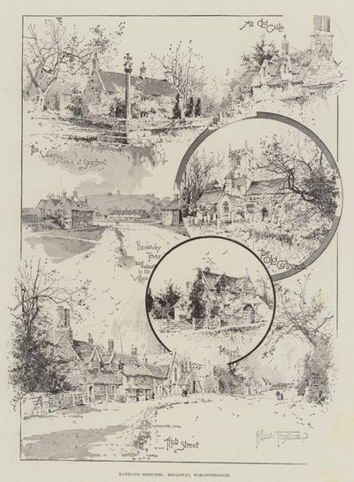 Rambling Sketches, Broadway, Worcestershire tekijältä Joseph Holland Tringham