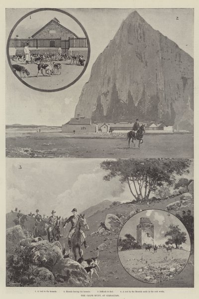 Calpen metsästys Gibraltarilla tekijältä Joseph Holland Tringham