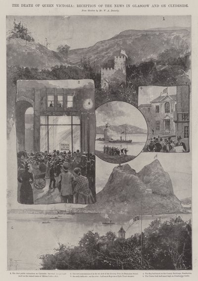 Kuningatar Victorian kuolema, uutisen vastaanotto Glasgow