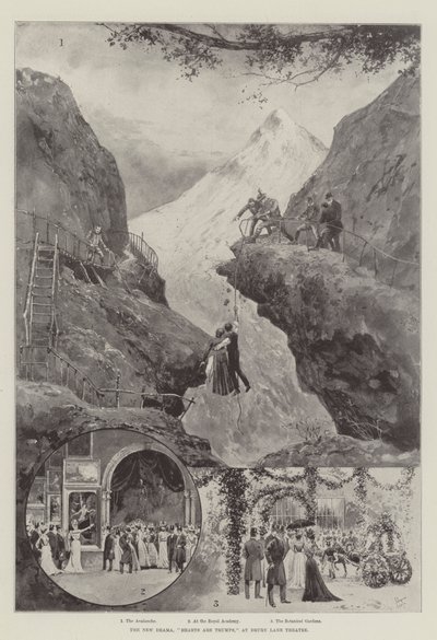 Uusi draama, Sydämet ovat valttikortteja, Drury Lane -teatterissa. tekijältä Joseph Holland Tringham