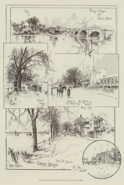 Oxfordin ja Cambridgen venekilpailu, pitkin Banksia tekijältä Joseph Holland Tringham