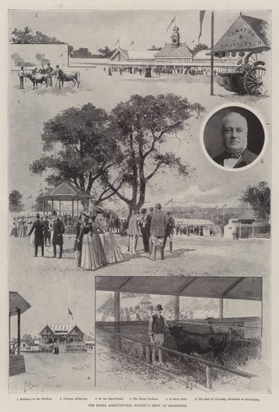 Royal Agricultural Societyn näyttely Maidstonessa tekijältä Joseph Holland Tringham