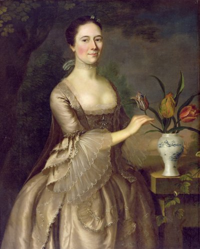 Naisen muotokuva (nimeltään rouva Davenport) n. 1762 tekijältä Joseph Jonathan Blackburn