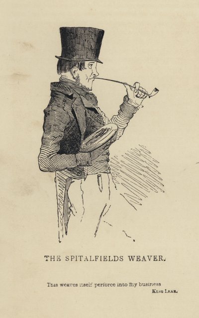 Kenny Meadows: The Spitalfields Weaver (kaiverrus) tekijältä Joseph Kenny (after) Meadows