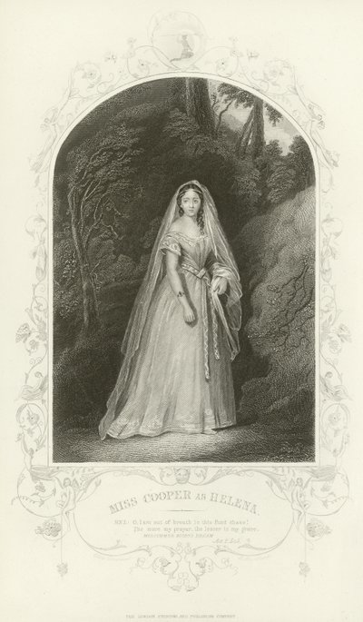 Miss Cooper Helena, Kesäyön unelma, II näytös, kohtaus iii tekijältä Joseph Kenny Meadows