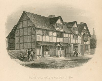 Shakespearen talo kunnostettuna vuonna 1864. tekijältä Joseph Kenny Meadows