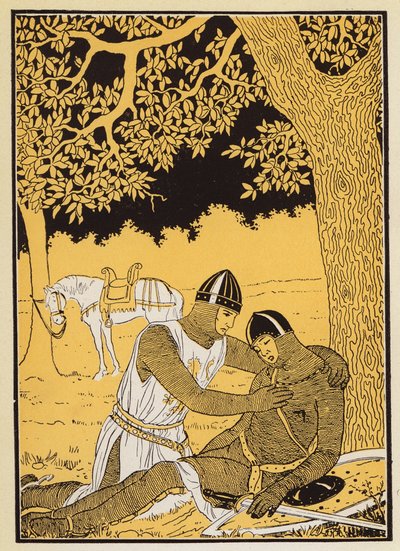 Guillaume ja hänen veljenpoikansa Vivien (värilitografia). tekijältä Joseph Kuhn-Regnier