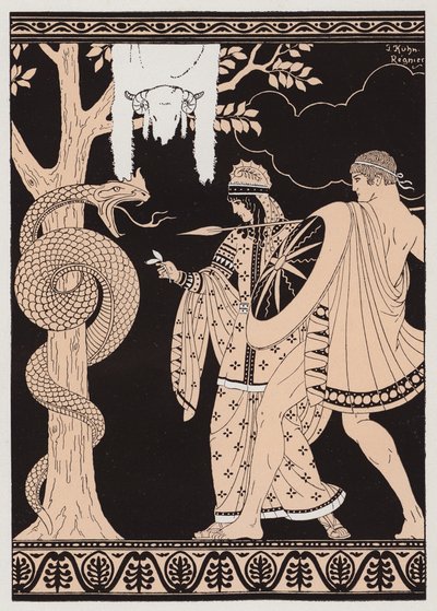 Jason ja kultainen talja (värilitografia) tekijältä Joseph Kuhn-Regnier