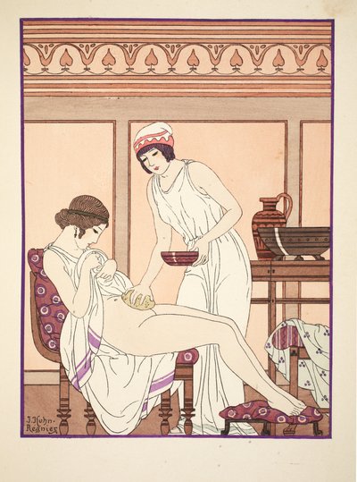 Sponge Bath, kuvitus teoksesta "Hippokrateen teokset", 1934 tekijältä Joseph Kuhn Regnier